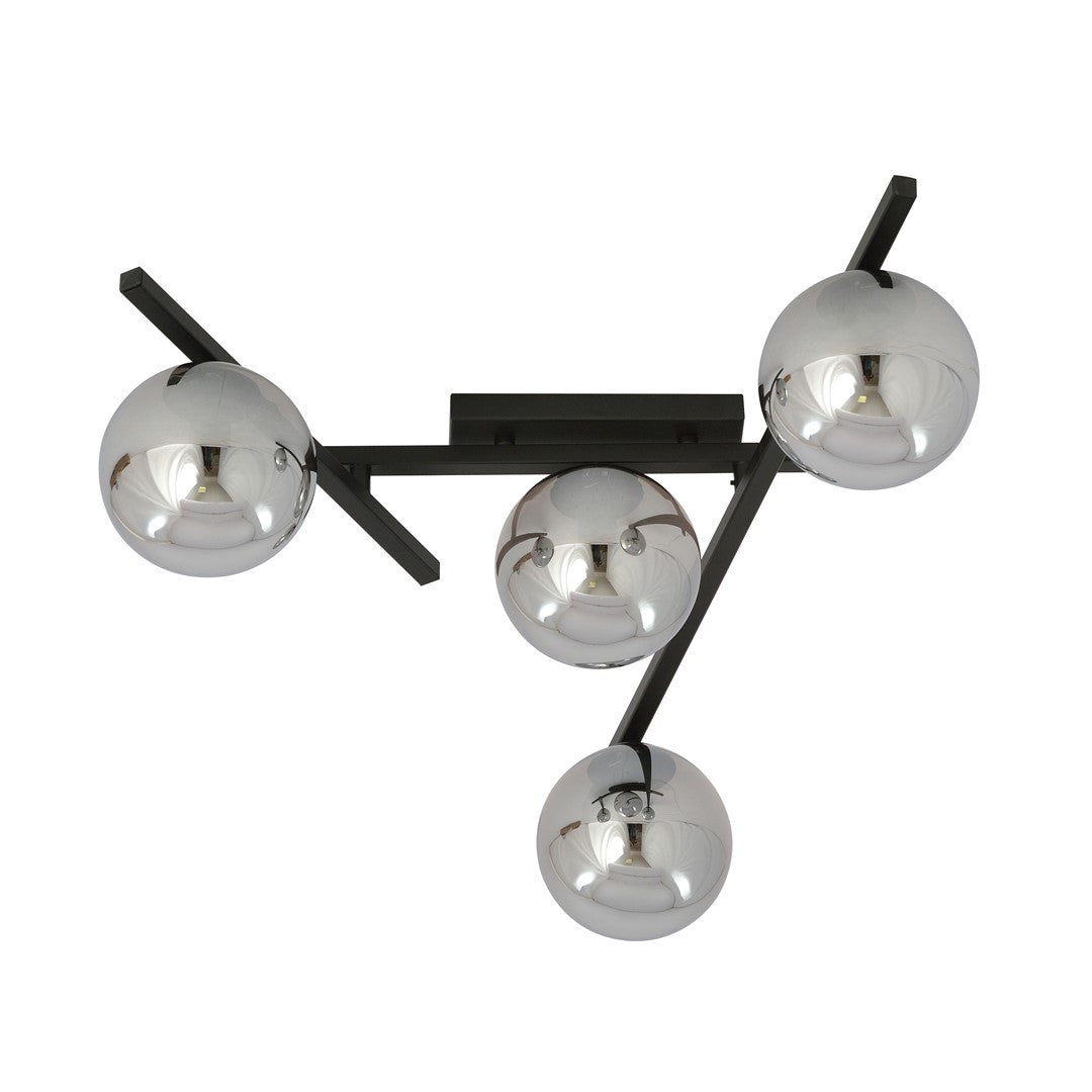 Smart 4 Light Semi Flush Light Black & Graphite