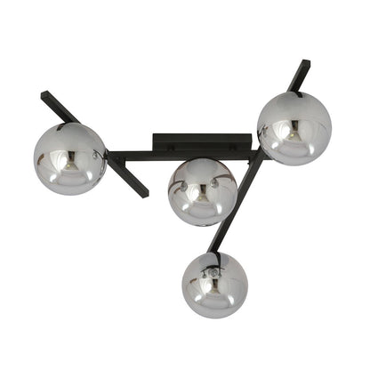 Smart 4 Light Semi Flush Light Black & Graphite