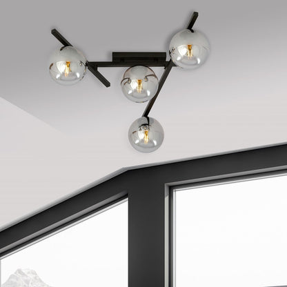 Smart 4 Light Semi Flush Light Black & Graphite