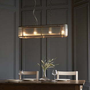Ridgeton 4 Light Linear Pendant Antique Brass