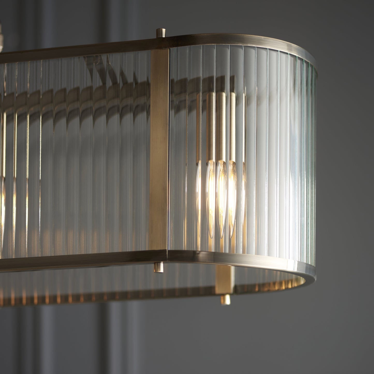 Ridgeton 4 Light Linear Pendant Antique Brass