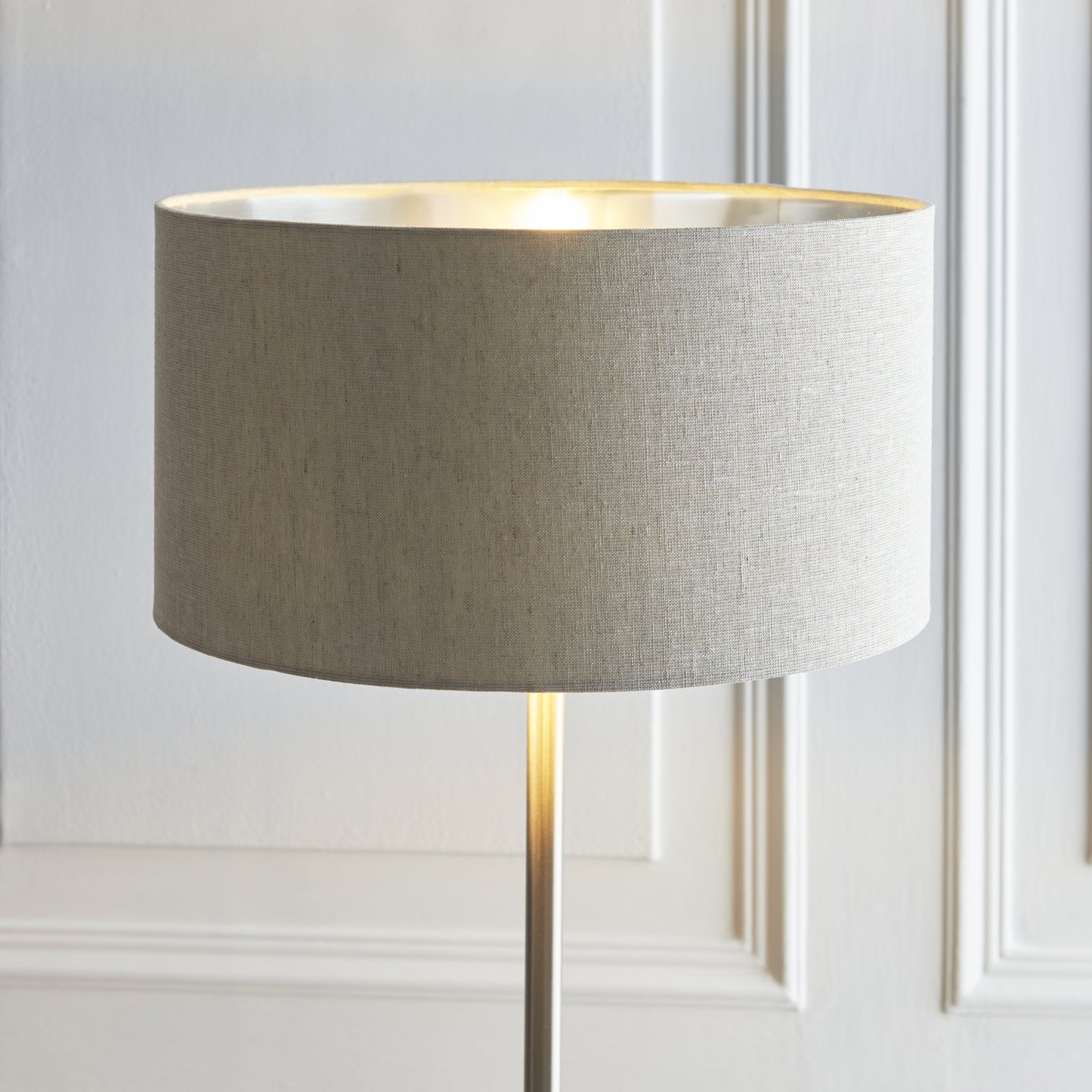 Highclere 1 Light Floor Lamp Brushed Chrome