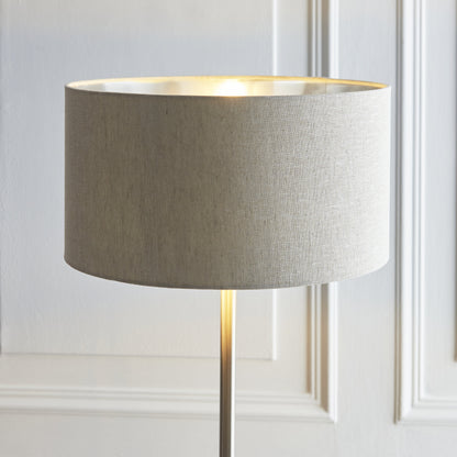Highclere 1 Light Floor Lamp Brushed Chrome