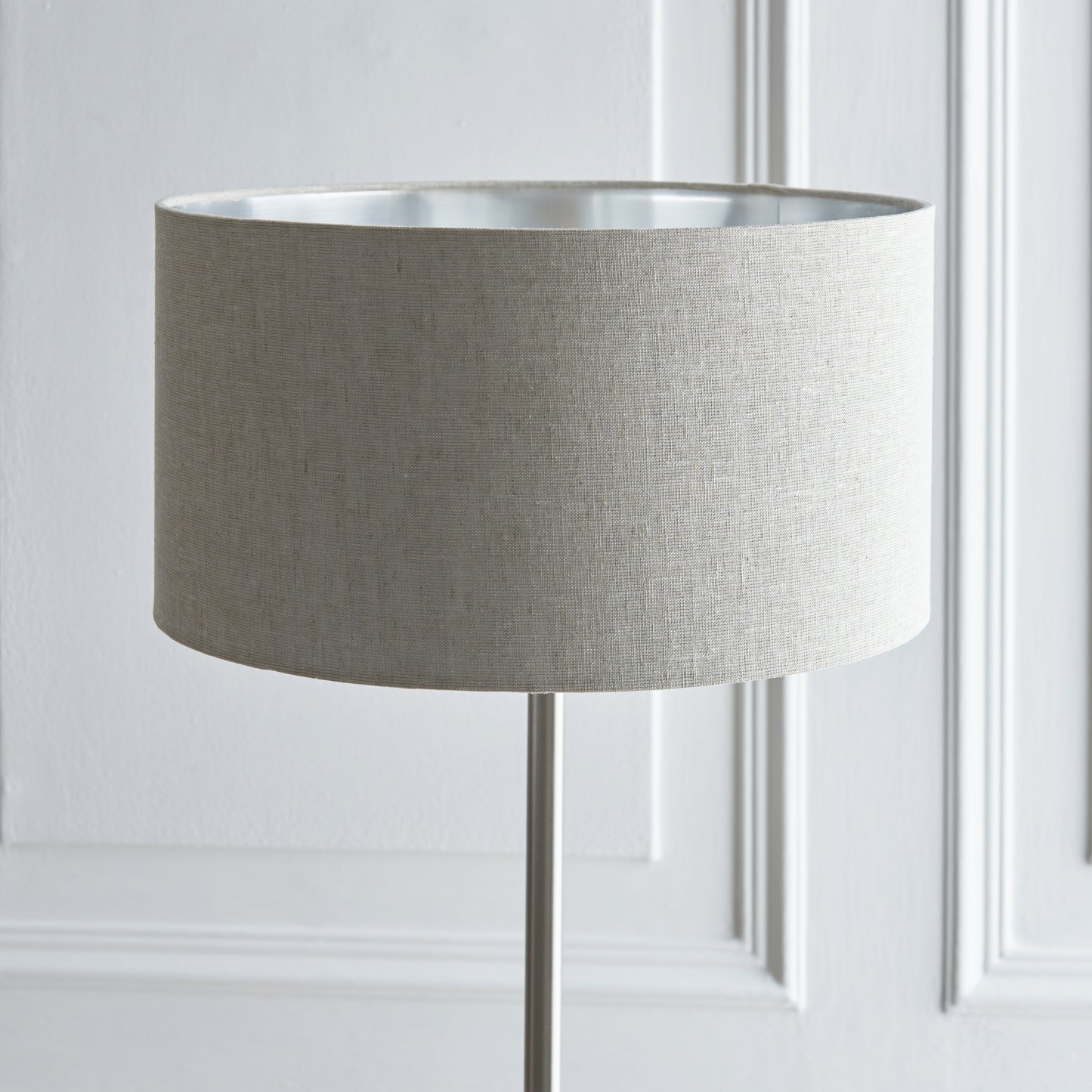 Highclere 1 Light Floor Lamp Brushed Chrome