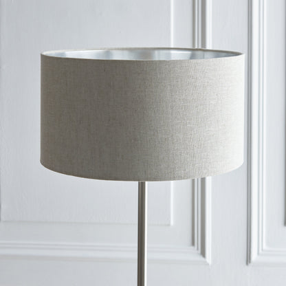 Highclere 1 Light Floor Lamp Brushed Chrome