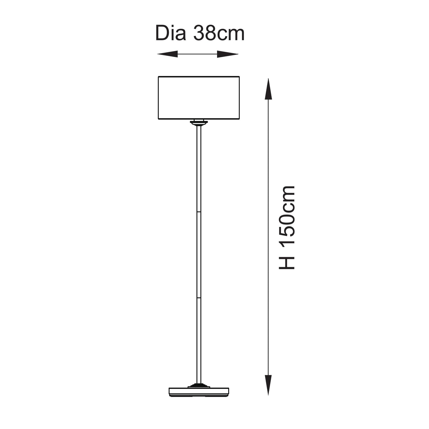 Highclere 1 Light Floor Lamp Brushed Chrome