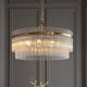 Marietta 7 Light Antique Brass & Glass Pendant Ceiling Light