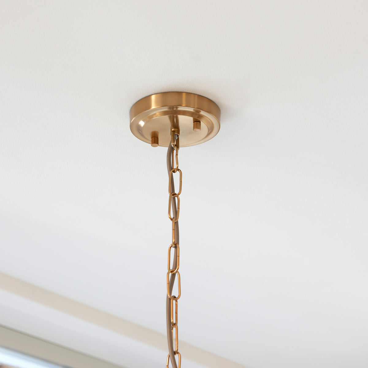 Harlow Aged Brass & Clear Glass Pendant Ceiling Light