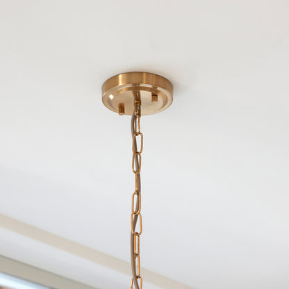 Harlow Aged Brass & Clear Glass Pendant Ceiling Light
