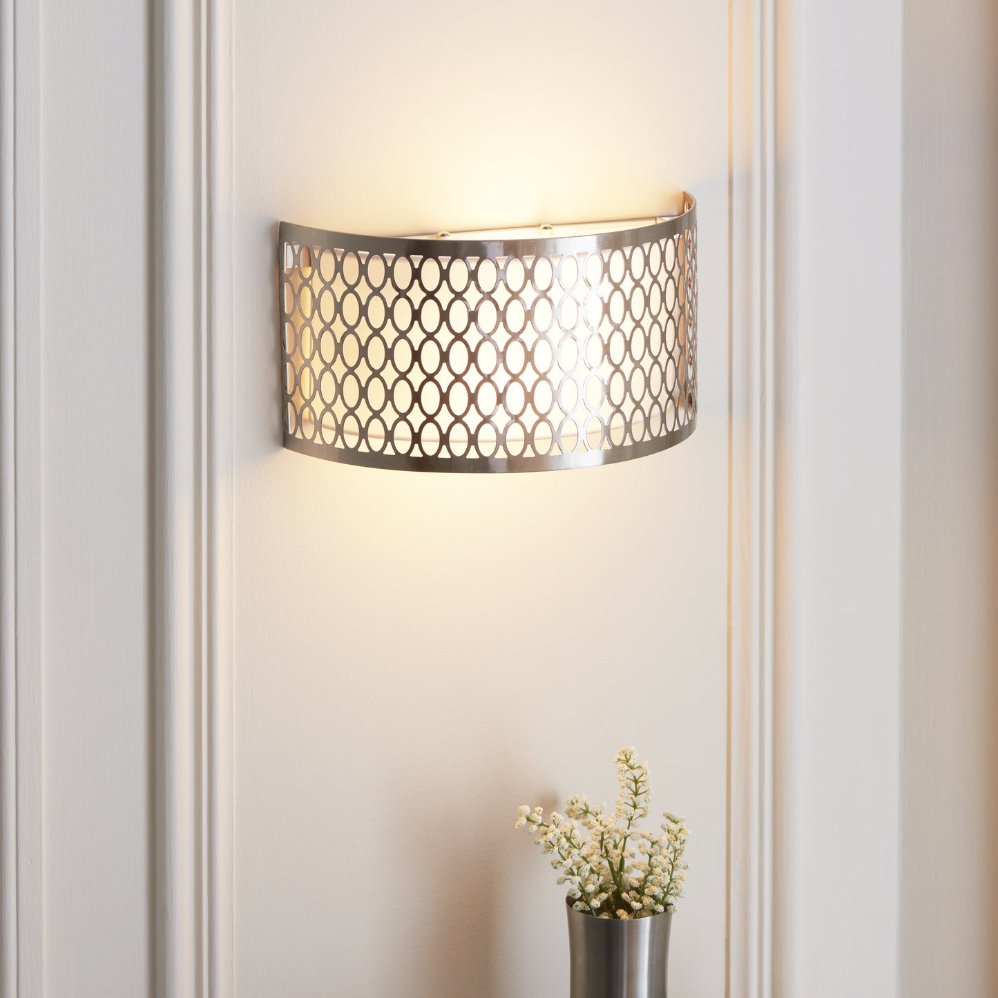 Cordero 2 Light Wall Light Satin Nickel