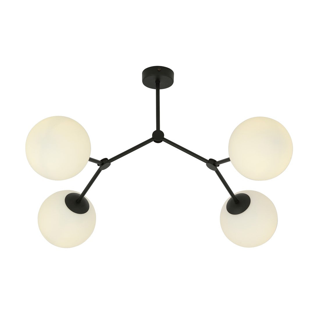 Space 4 Light Semi Flush Black & White