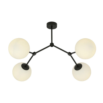 Space 4 Light Semi Flush Black & White