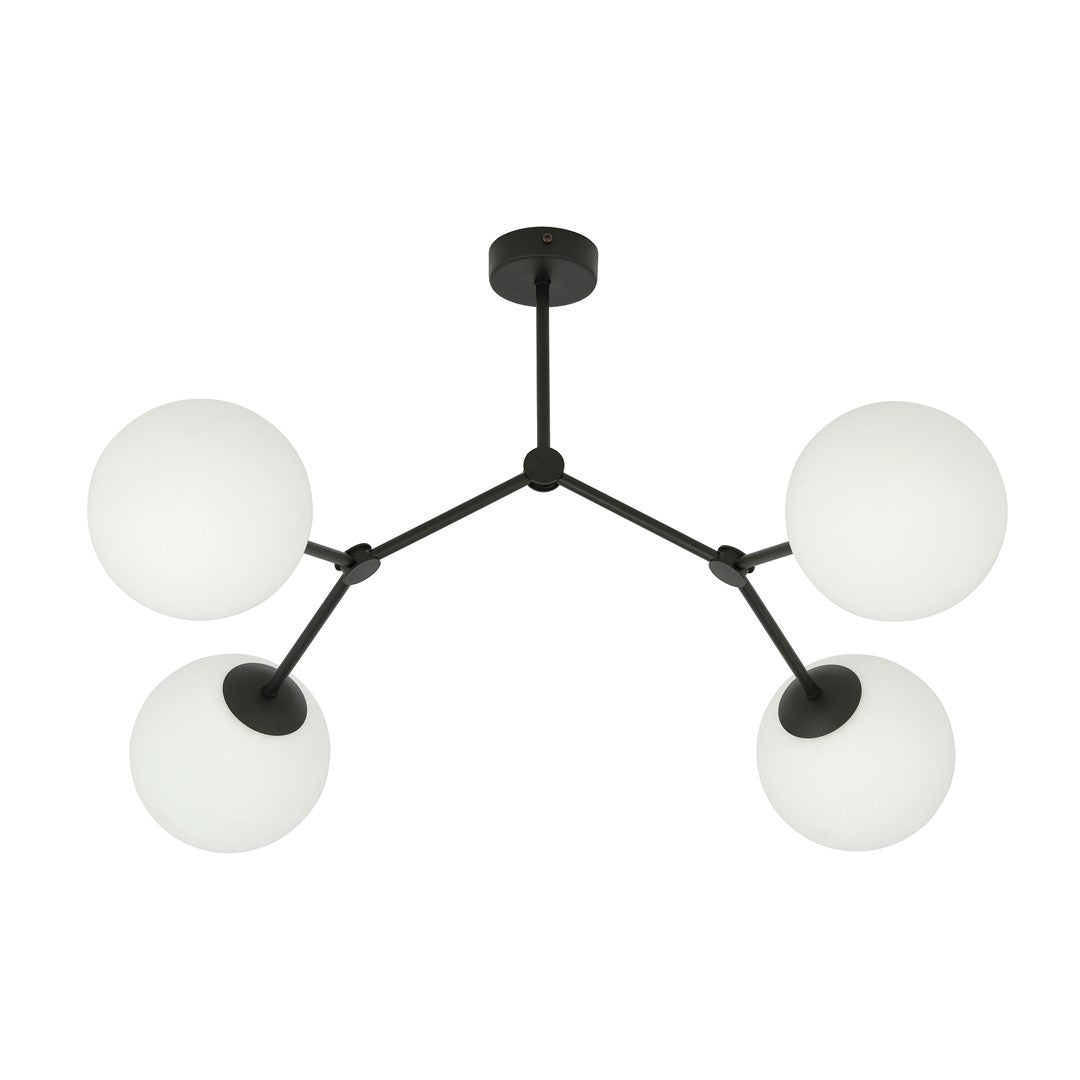 Space 4 Light Semi Flush Black & White