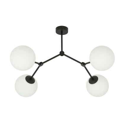 Space 4 Light Semi Flush Black & White