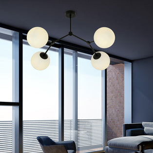 Space 4 Light Semi Flush Black & White