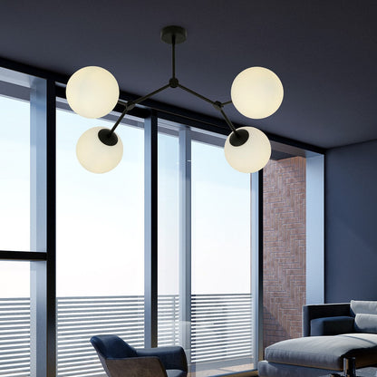 Space 4 Light Semi Flush Black & White