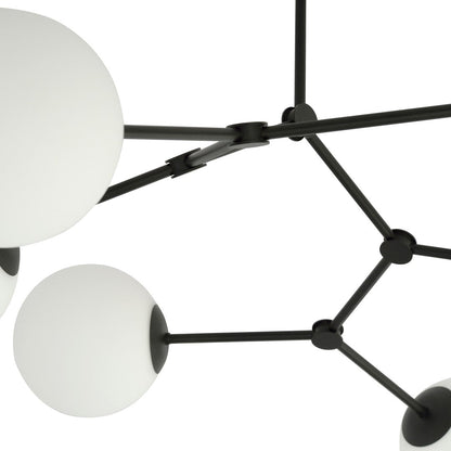Space 4 Light Semi Flush Black & White
