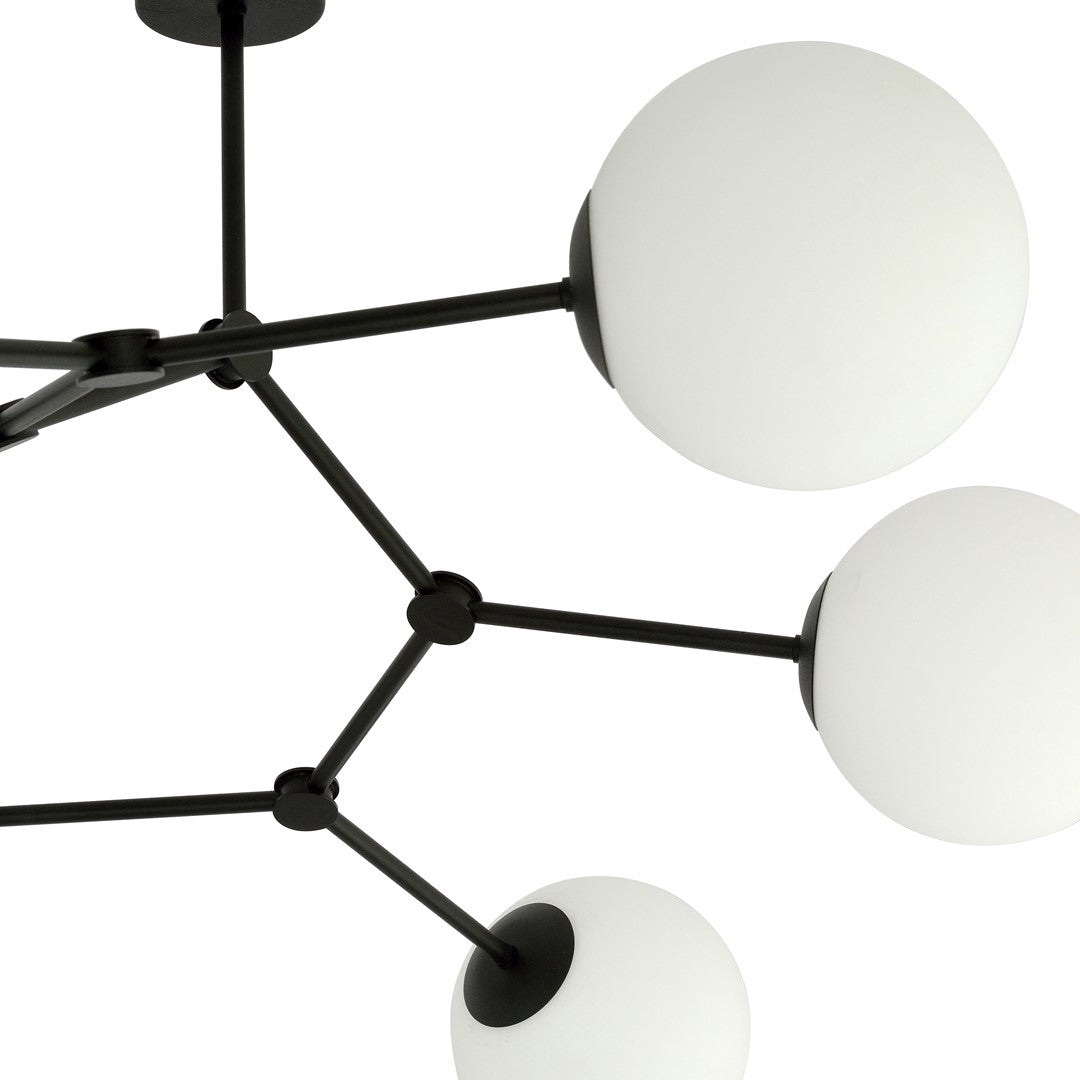 Space 6 Light Semi Flush Black & White