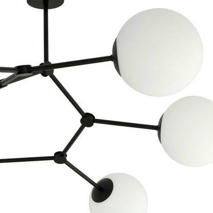 Space 6 Light Semi Flush Black & White