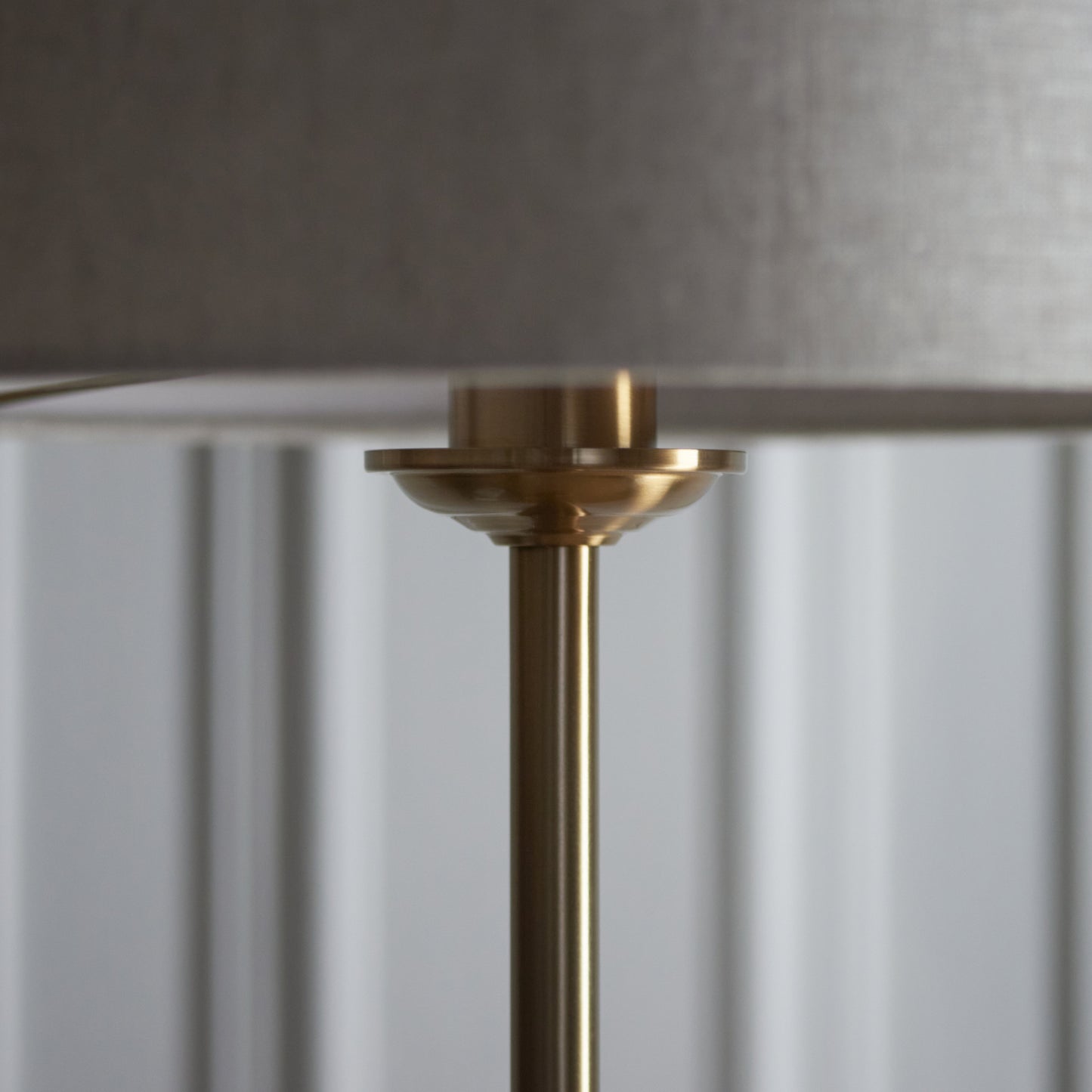 Highclere 1 Light Floor Lamp - Vintage Brass