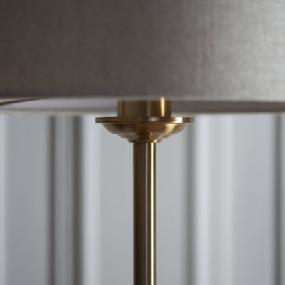 Highclere 1 Light Floor Lamp - Vintage Brass