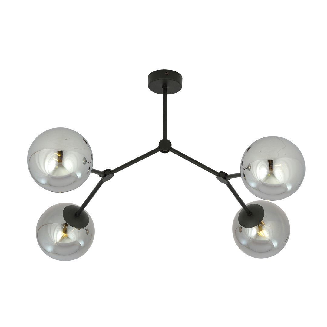 Space 4 Light Semi Flush Black & Graphite