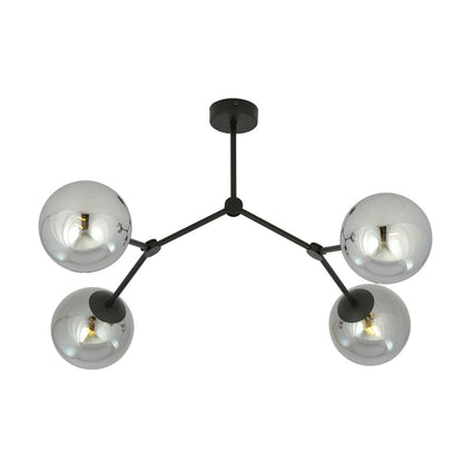 Space 4 Light Semi Flush Black & Graphite