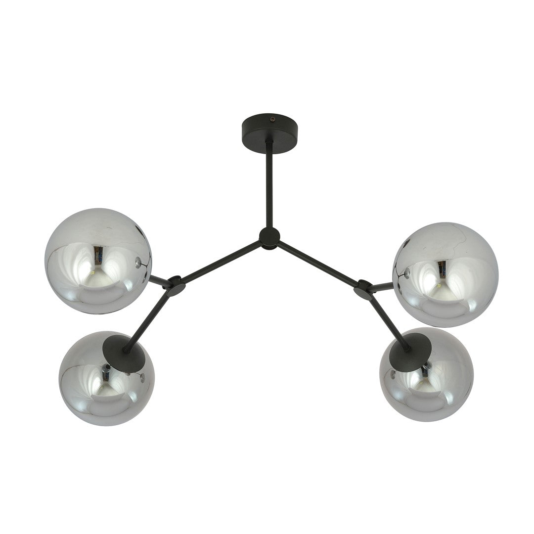 Space 4 Light Semi Flush Black & Graphite