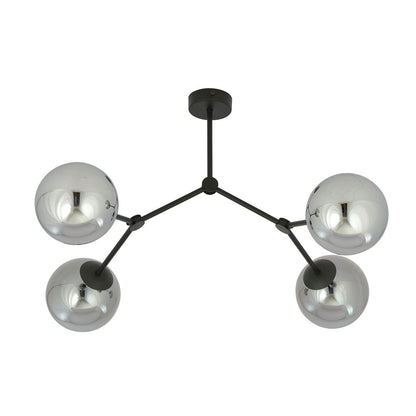 Space 4 Light Semi Flush Black & Graphite
