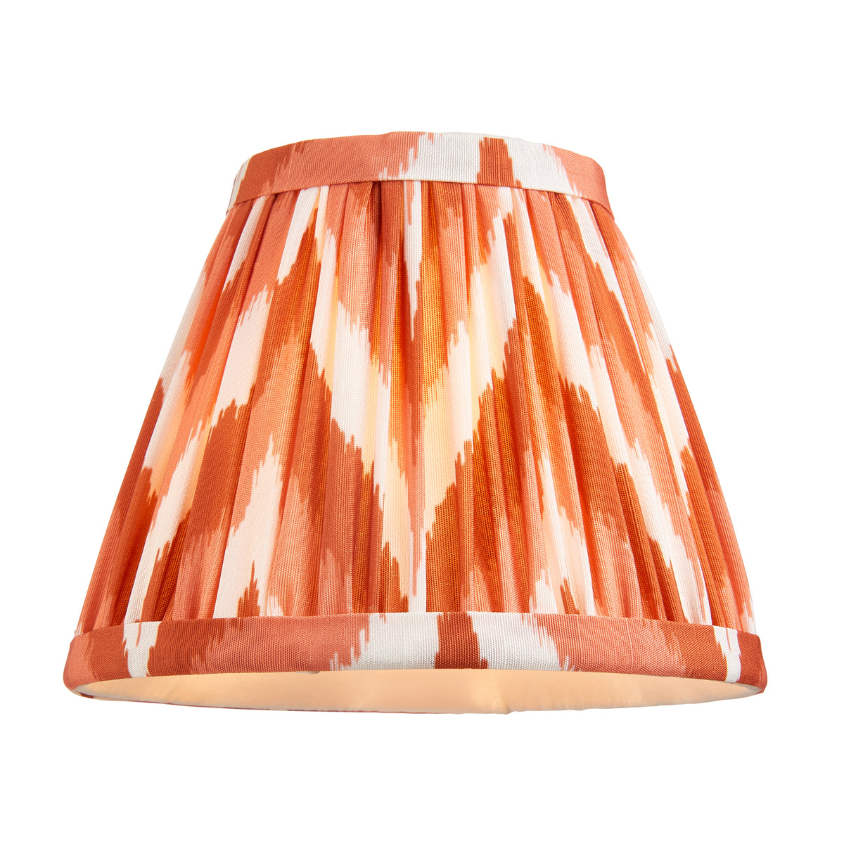 Anvil Curve Antique Brass Wall Light with Orange Zigzag Shade