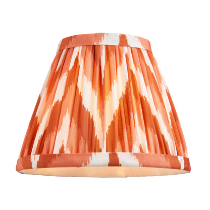 Anvil Curve Antique Brass Wall Light with Orange Zigzag Shade