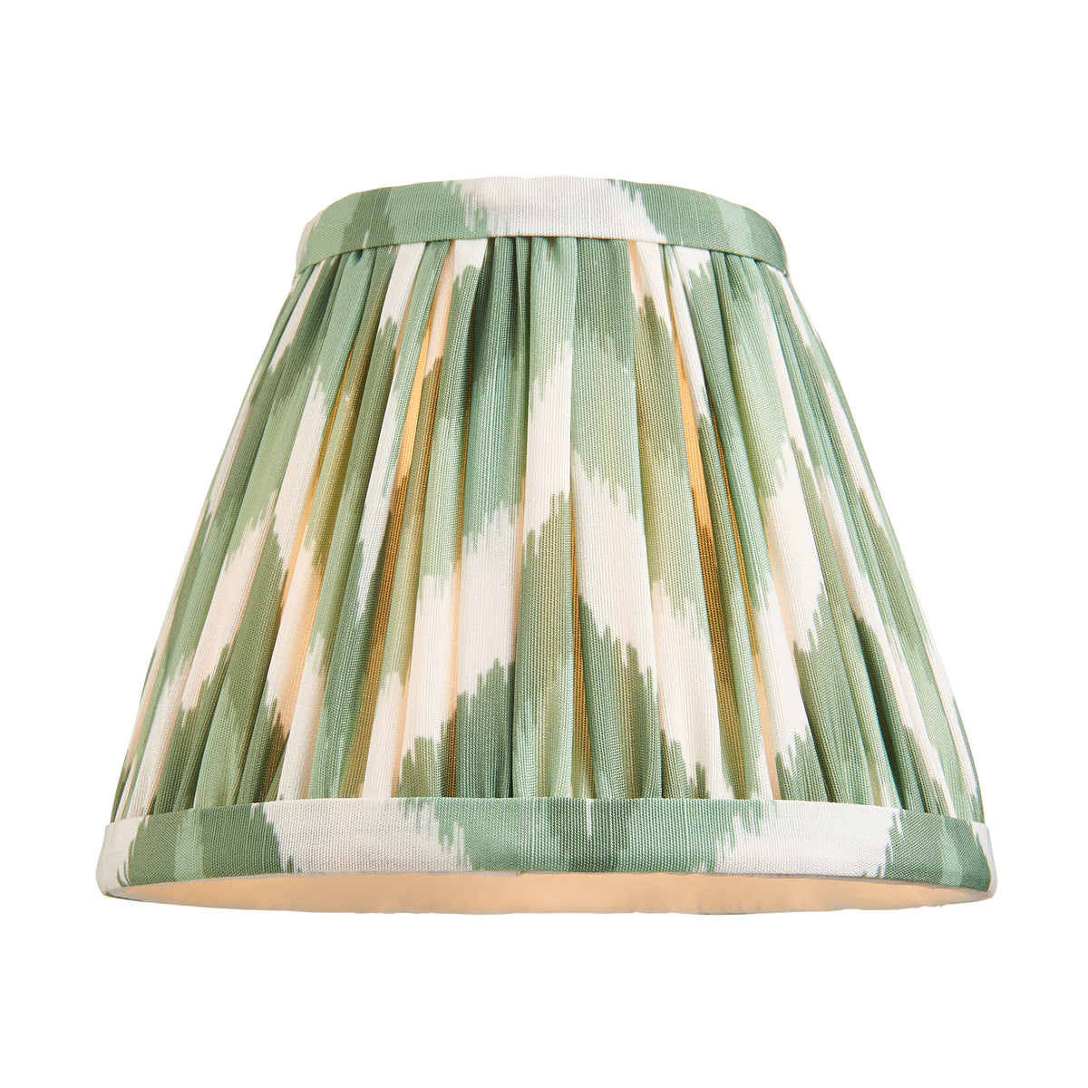Anvil Curve Antique Brass Wall Light with Green Zigzag Shade