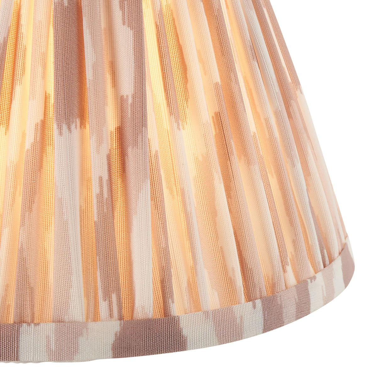 Anvil Angle Antique Brass Wall Light with Neutral Ikat Shade