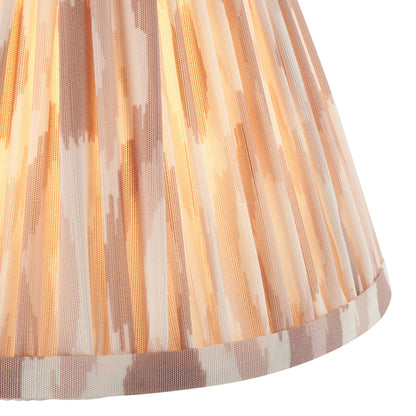 Anvil Angle Antique Brass Wall Light with Neutral Ikat Shade