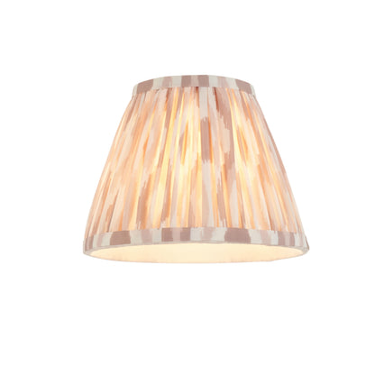 Anvil Angle Antique Brass Wall Light with Neutral Ikat Shade