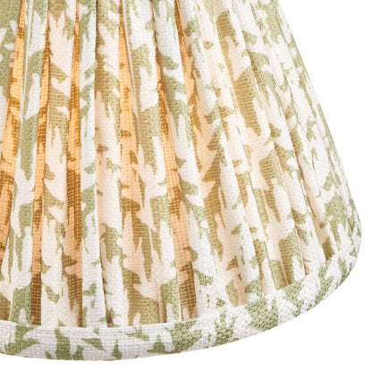 Anvil Angle Antique Brass Wall Light with Green Leaf Shade