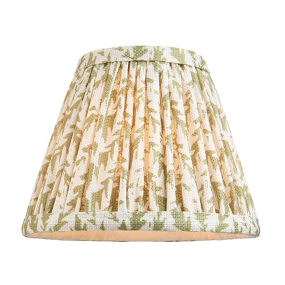 Anvil Angle Antique Brass Wall Light with Green Leaf Shade