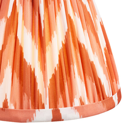 Anvil Angle Antique Brass Wall Light with Orange Zigzag Shade