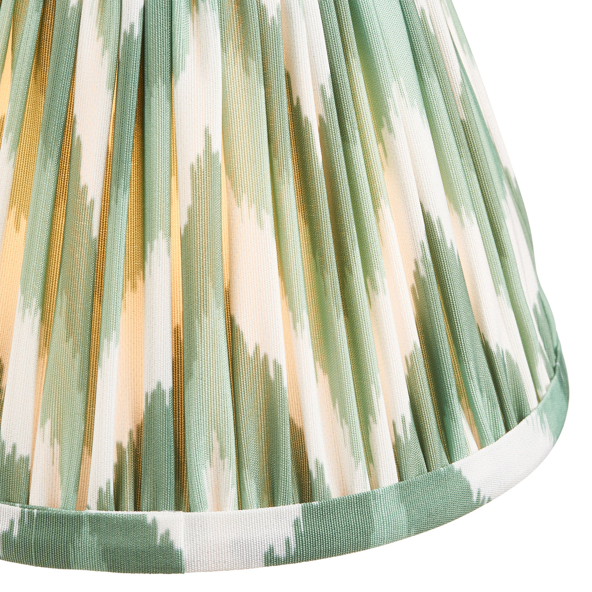 Anvil Angle Antique Brass Wall Light with Green Zigzag Shade
