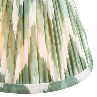 Anvil Angle Antique Brass Wall Light with Green Zigzag Shade