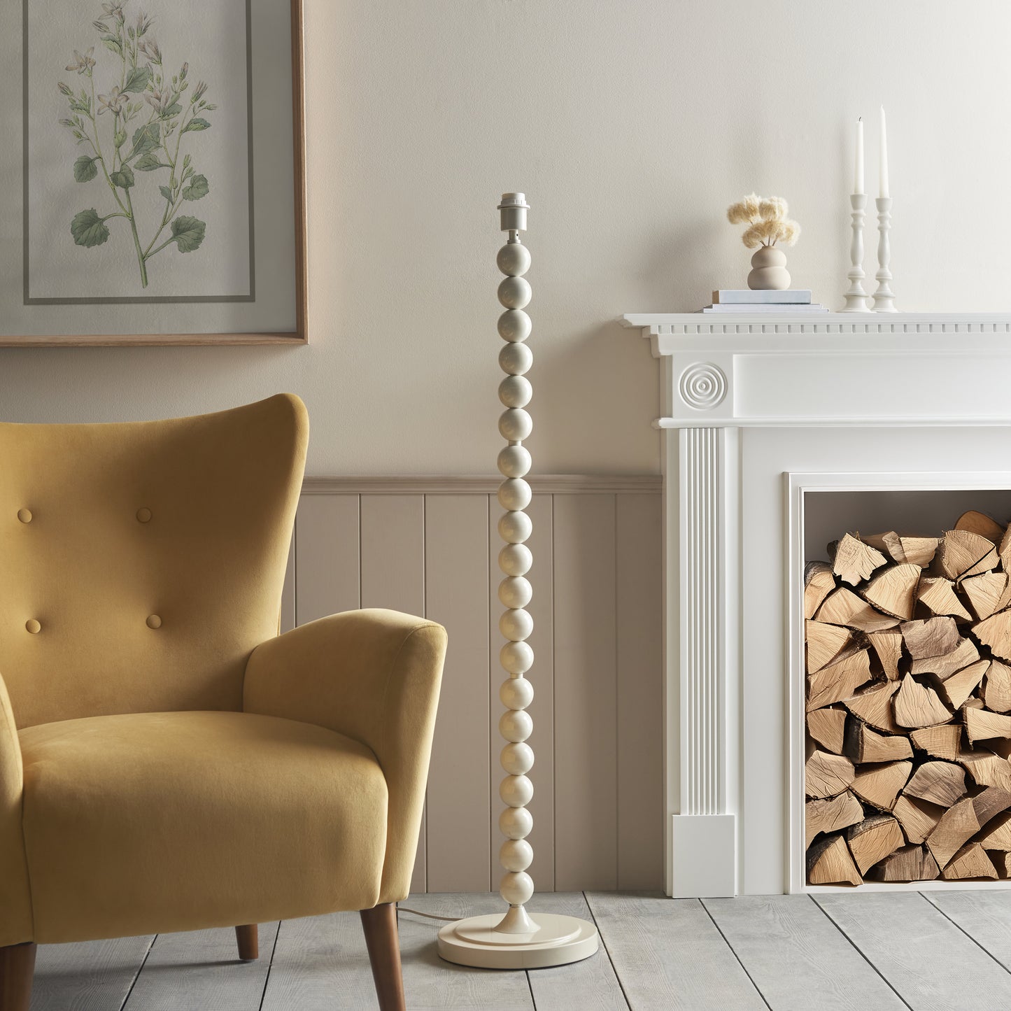 Higgledy Floor Lamp Base - Almond White
