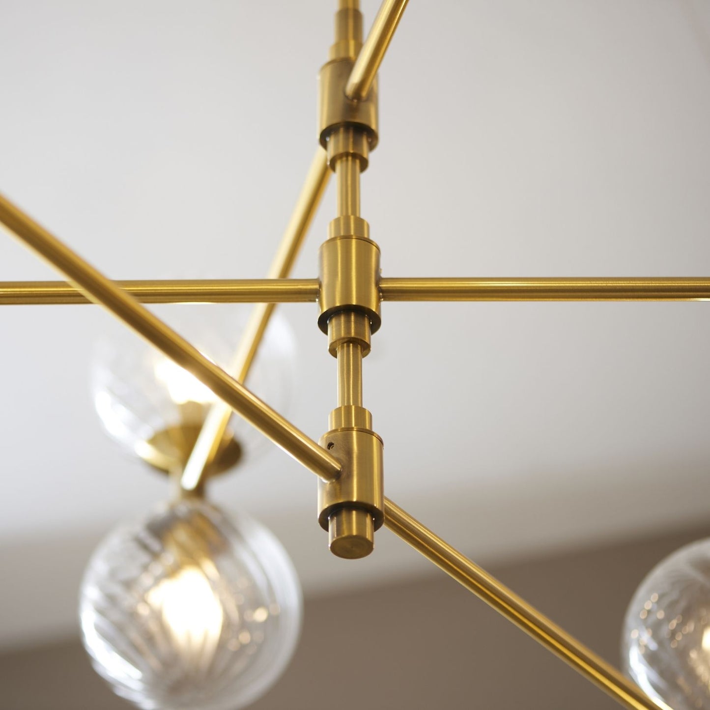 Vitali 12 Light Brass & Glass Pendant Ceiling Light