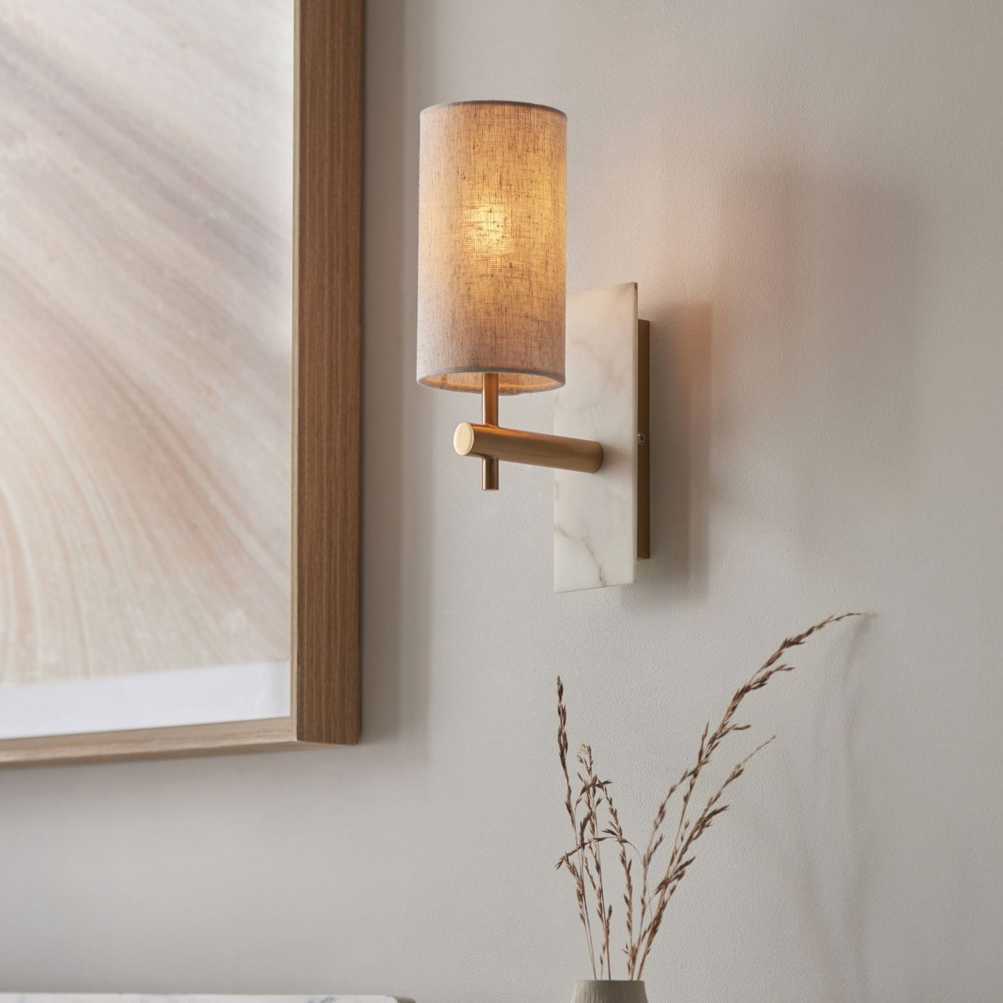 Castello Tall Antique Brass Wall Light