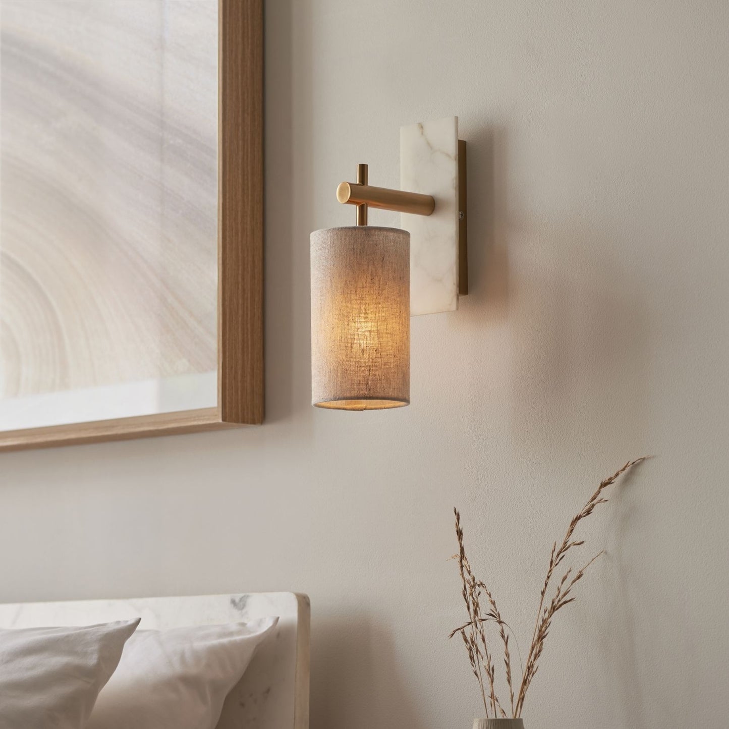 Castello Tall Antique Brass Wall Light