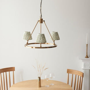 Chester & Leaf 3 Light Brass Pendant Ceiling Light