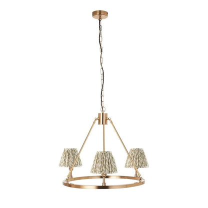 Chester & Leaf 3 Light Brass Pendant Ceiling Light