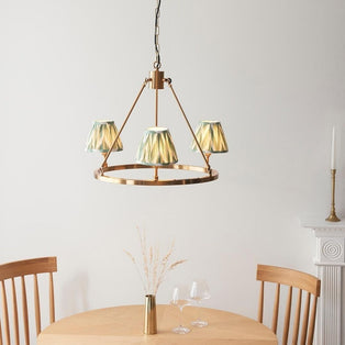 Chester & Zigzag 3 Light Brass Pendant Ceiling Light