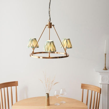 Chester & Zigzag 3 Light Brass Pendant Ceiling Light