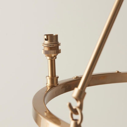 Chester & Zigzag 3 Light Brass Pendant Ceiling Light