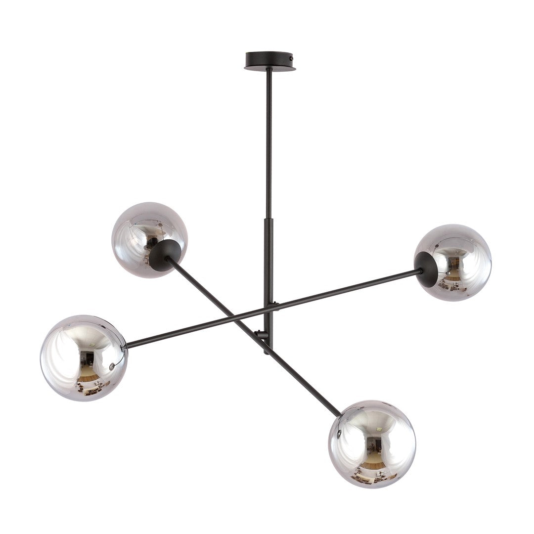 Linear 4 Light Pendant Black & Graphite